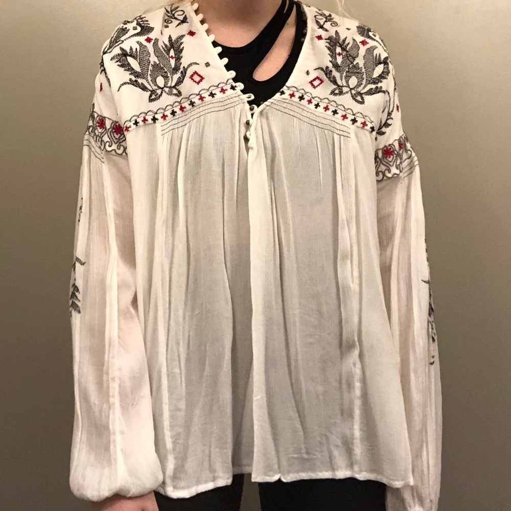 Free People Peasant Long Sleeve Top